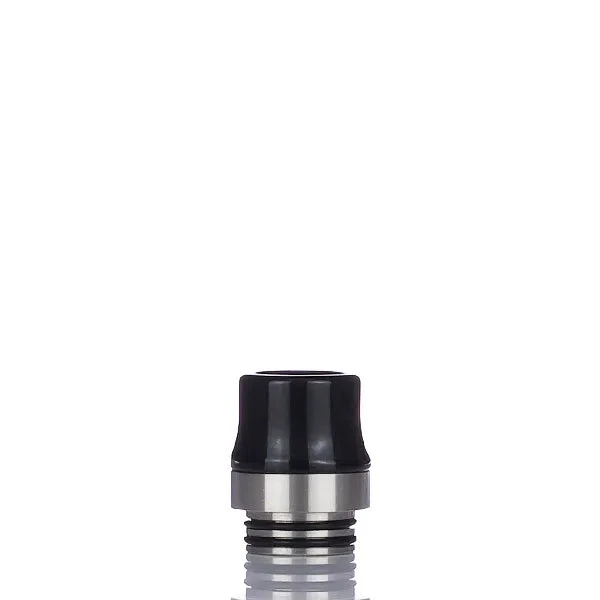 NOVEXAGEAR Signature Vapor Authority Tapered Diffused 810 Drip Tip - Black Delrin